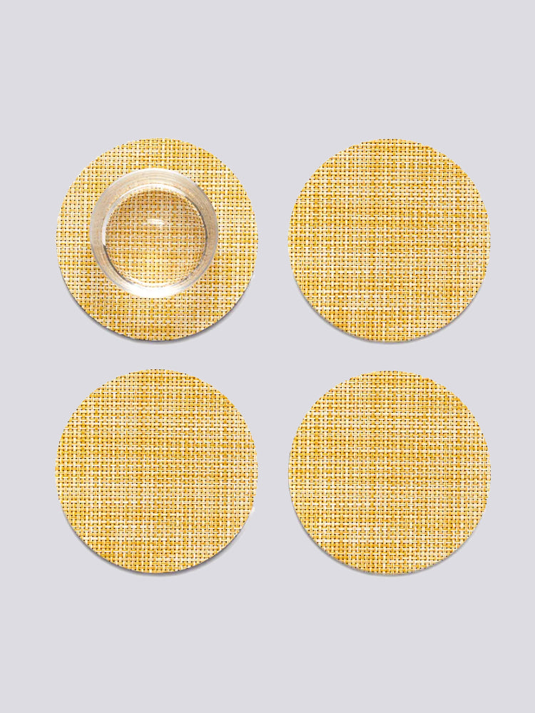 Mini Basketweave Coasters | Chilewich | Catalog Interiors