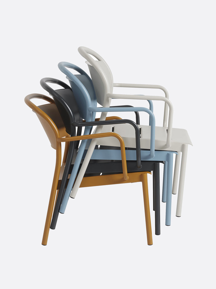 Linear Steel Lounge Armchair