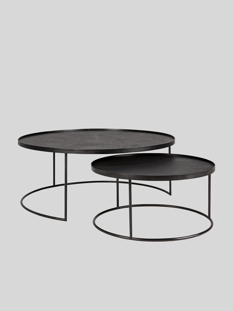 Round Tray Coffee Table Set | Ethnicraft | Catalog Interiors