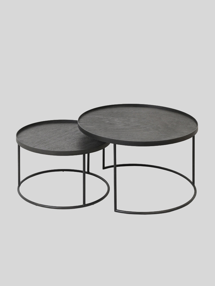Round Tray Coffee Table Set | Ethnicraft | Catalog Interiors