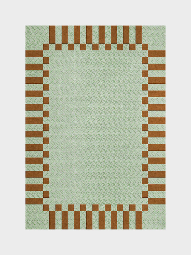 Teklan Frame Pistachio Camel Rug