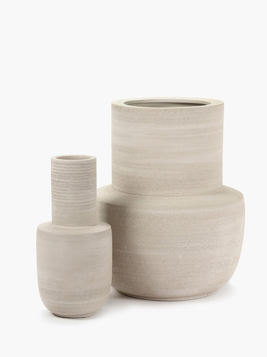 Beige Volumes Vase