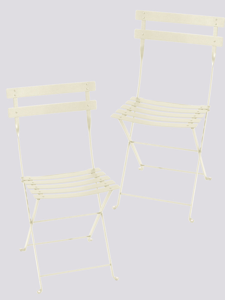 Bistro Metal Chair Set of 2 Clay Grey