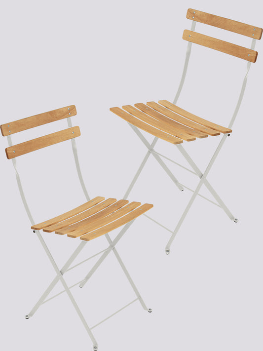 Bistro Natural Chair Set of 2 Clay Grey