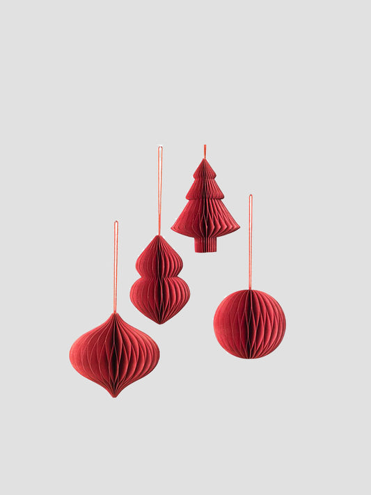 Christmas Mix Ornaments set of 4