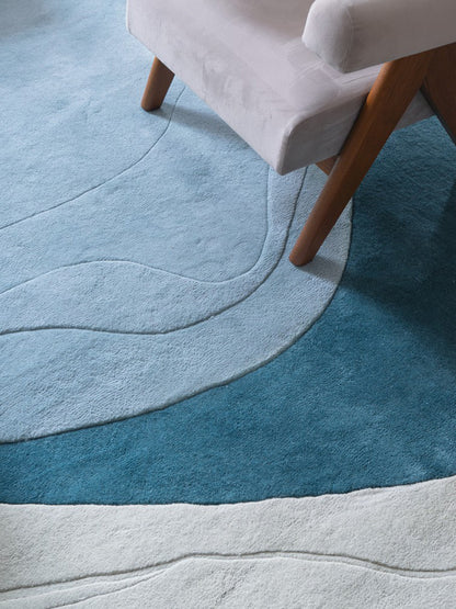 Erik Bratsberg Lozza Teal Wool Rug