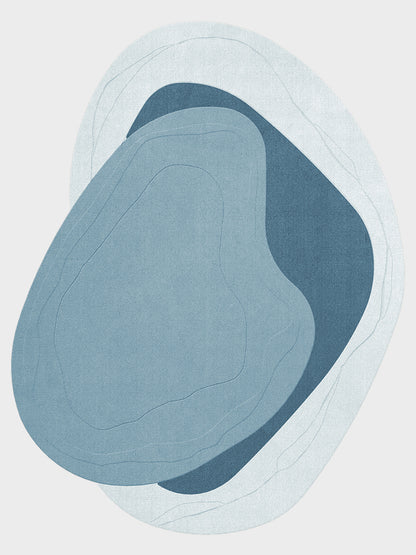 Erik Bratsberg Lozza Teal Wool Rug