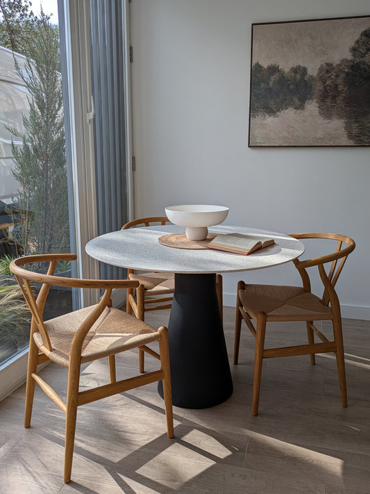 Ex-Display Reverse Terrazzo & Black Table Ø100cm