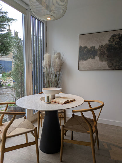 Ex-Display Reverse Terrazzo & Black Table Ø100cm
