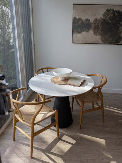 Ex-Display Reverse Terrazzo & Black Table Ø100cm