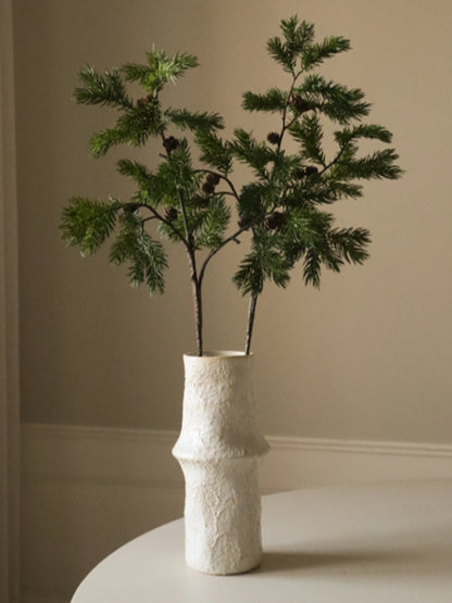 Green Pine Branch with Fir Cone