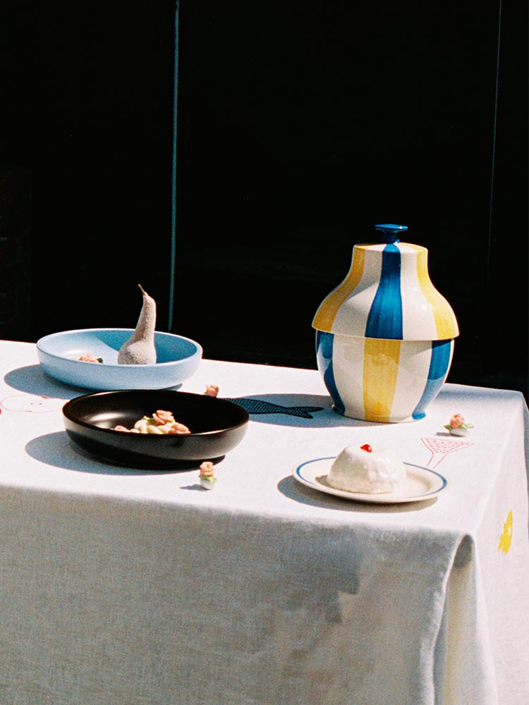 Sobremesa Stripe Cooke Jar| HAY | Catalog Interiors UK