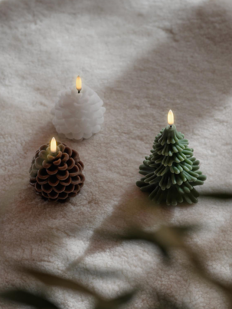 LED Pine Cone Candles