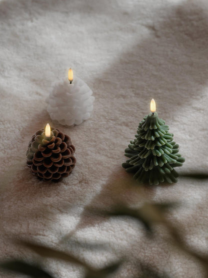 LED Pine Cone Candles