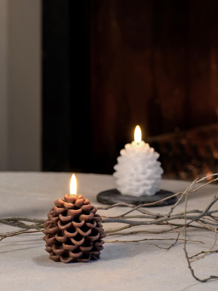 LED Pine Cone Candles