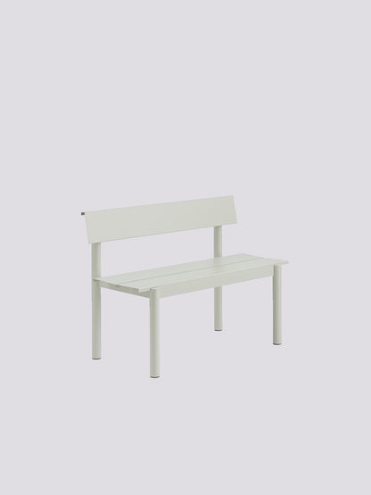 Linear Steel Bench with Backrest