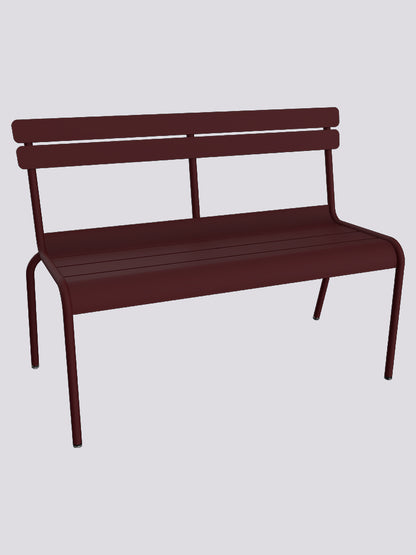 Luxembourg Outdoor 2/3 Bench with Backrest Black Cherry