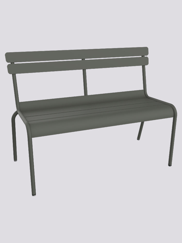 Luxembourg Outdoor 2/3 Bench with Backrest Rosemary