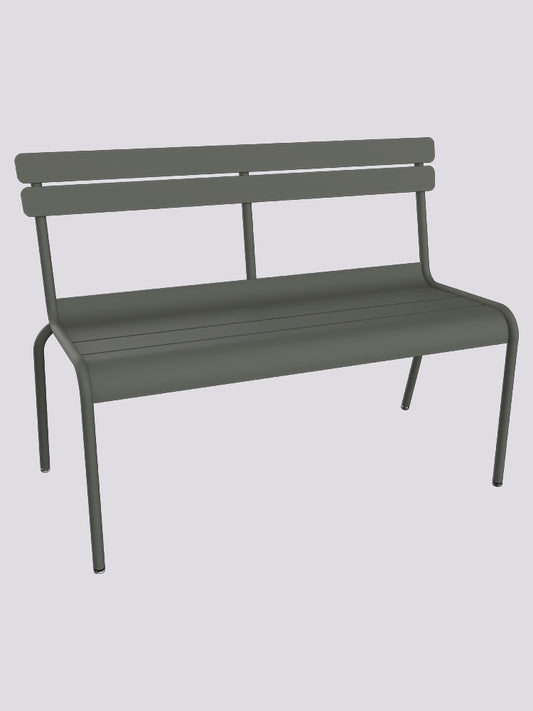 Luxembourg Outdoor 2/3 Bench with Backrest Rosemary