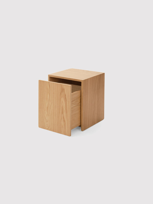 Ex-Display Mass Side Table with Drawer Oak