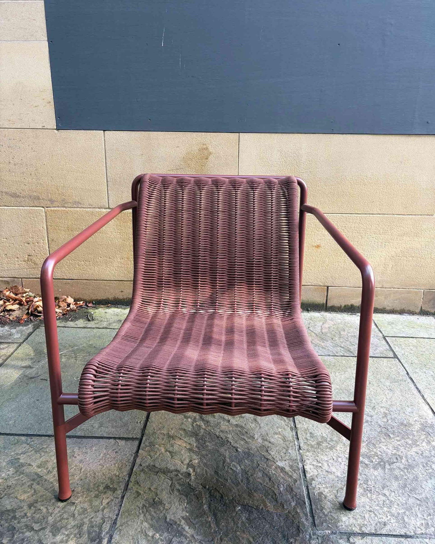 Ex-Display Palissade Cord Low Lounge Chair Iron Red