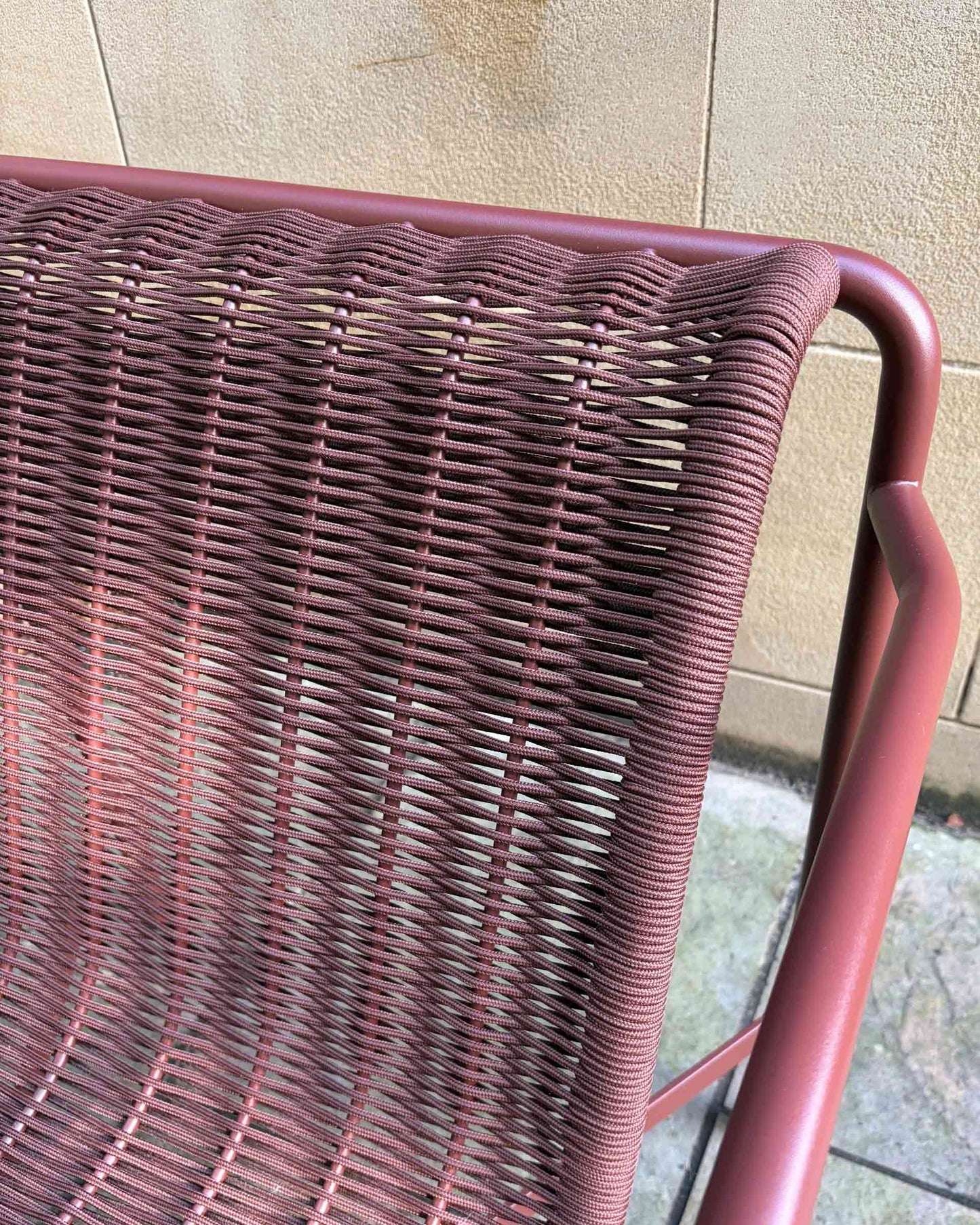 Ex-Display Palissade Cord Low Lounge Chair Iron Red