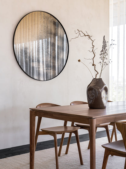 Round Aged Wall Mirror