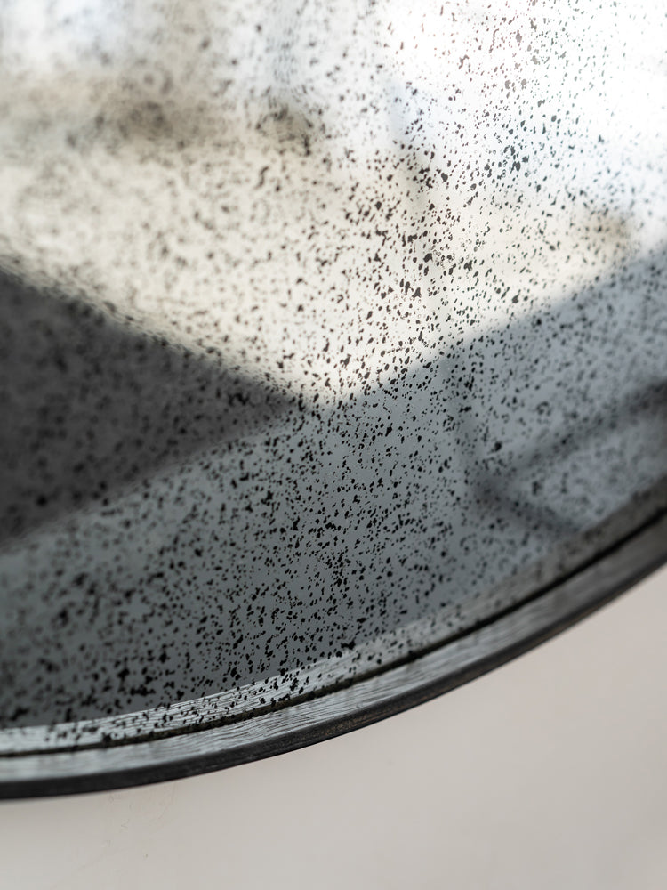 Round Aged Wall Mirror