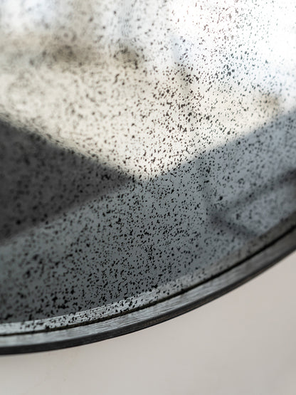 Round Aged Wall Mirror