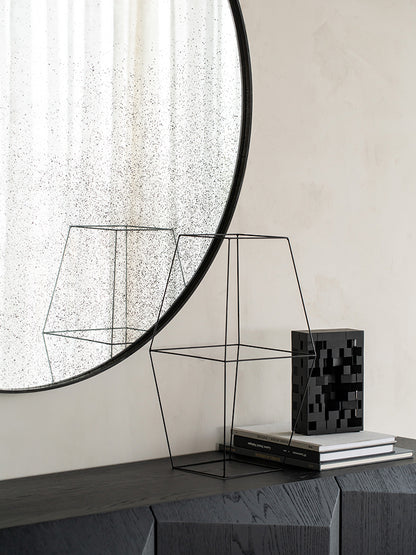 Round Aged Wall Mirror