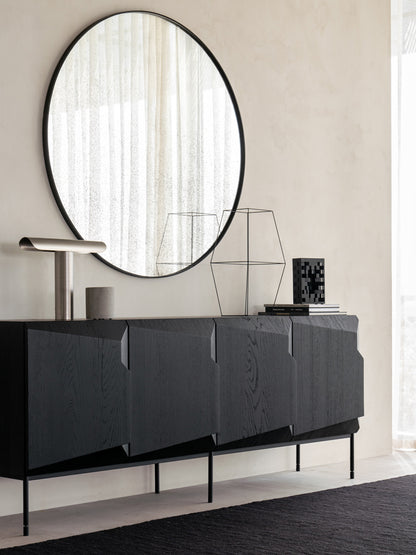 Round Aged Wall Mirror