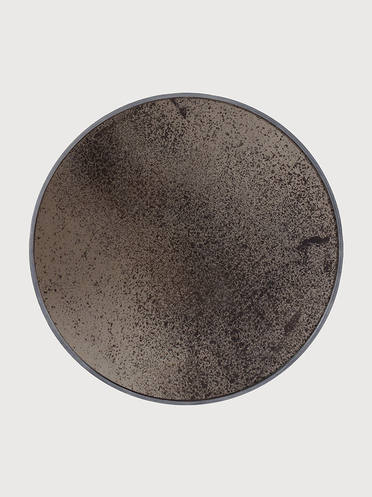 Round Aged Wall Mirror