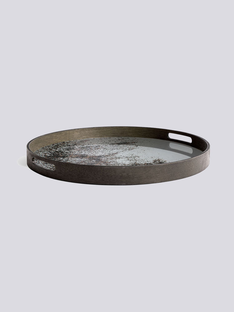 Round Aged Mirror Tray | Ethnicraft | Catalog Interiors 
