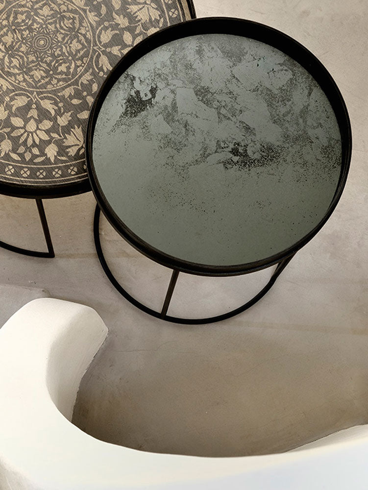  Round Aged Mirror Tray | Ethnicraft | Catalog Interiors 