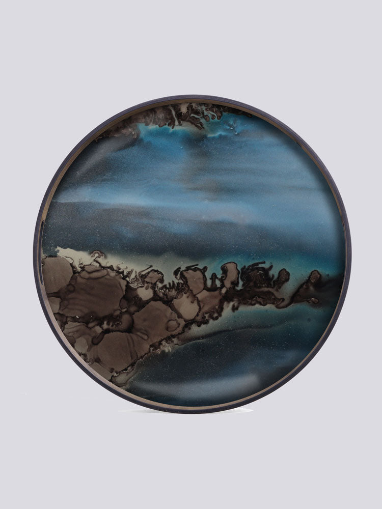 Round Organic Glass Tray | Ethnicraft | Catalog Interiors 