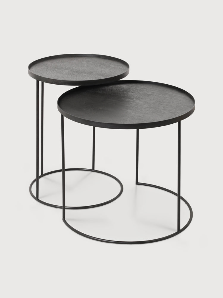 Round Tray Side Table Set | Ethnicraft | Catalog Interiors 