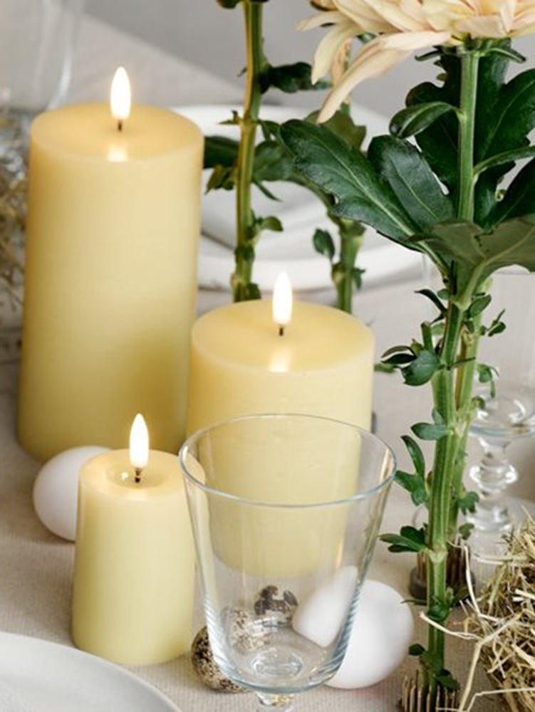 LED Rustic Pillar Candle