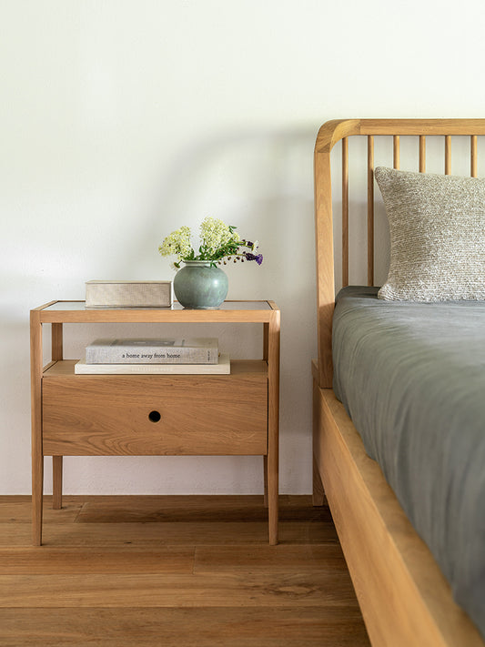 Spindle Bedside Table | Ethnicraft | Catalog Interiors 