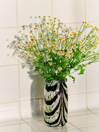 Splash Vase Roll Neck | Coffee & White