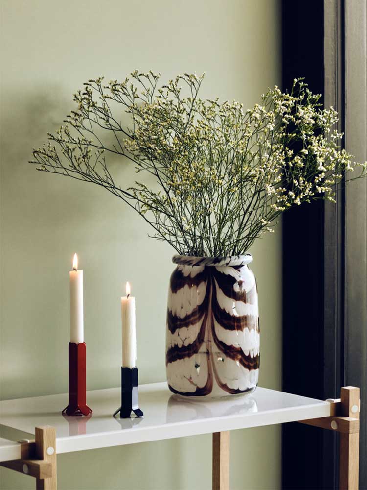 Splash Vase Roll Neck | Coffee & White