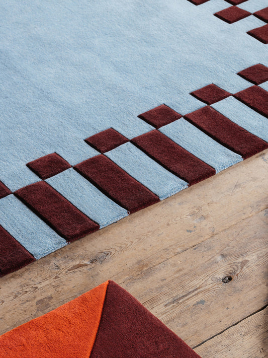 Teklan Frame Mullberry Sky Rug