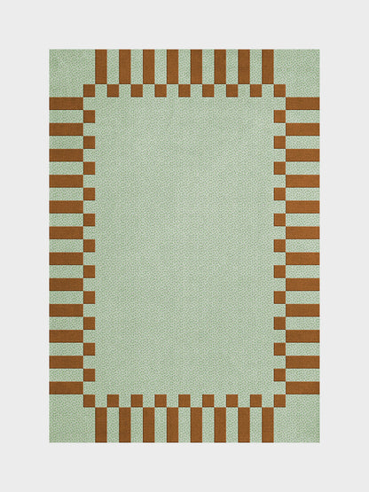 Teklan Frame Pistachio Camel Rug