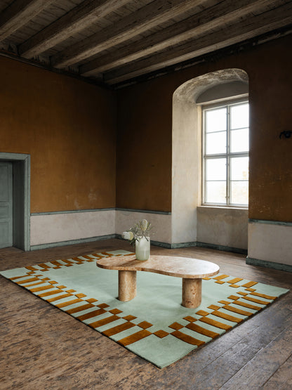 Teklan Frame Pistachio Camel Rug