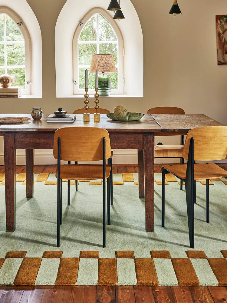 Teklan Frame Pistachio Camel Rug
