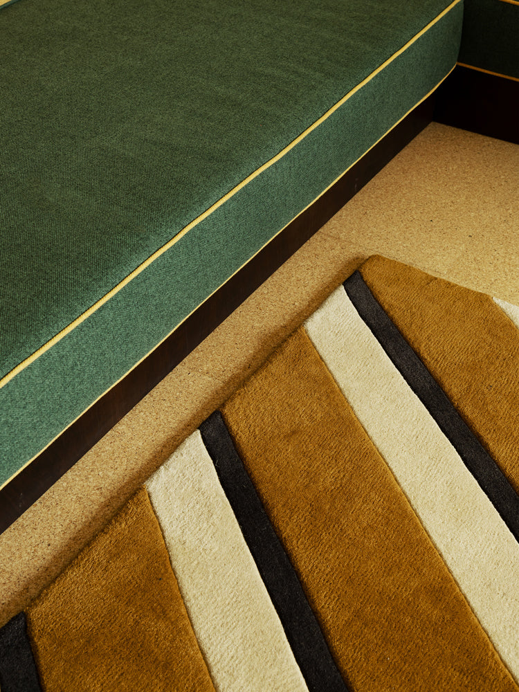 Teklan Diagonal Wool Rug Sand
