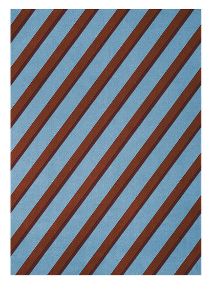 Teklan Diagonal Wool Rug Sky