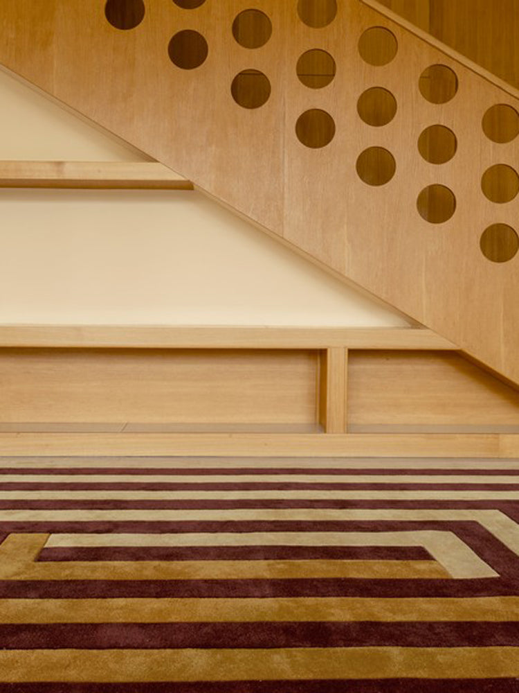 Teklan Labyrinth Mulberry Sand Rug