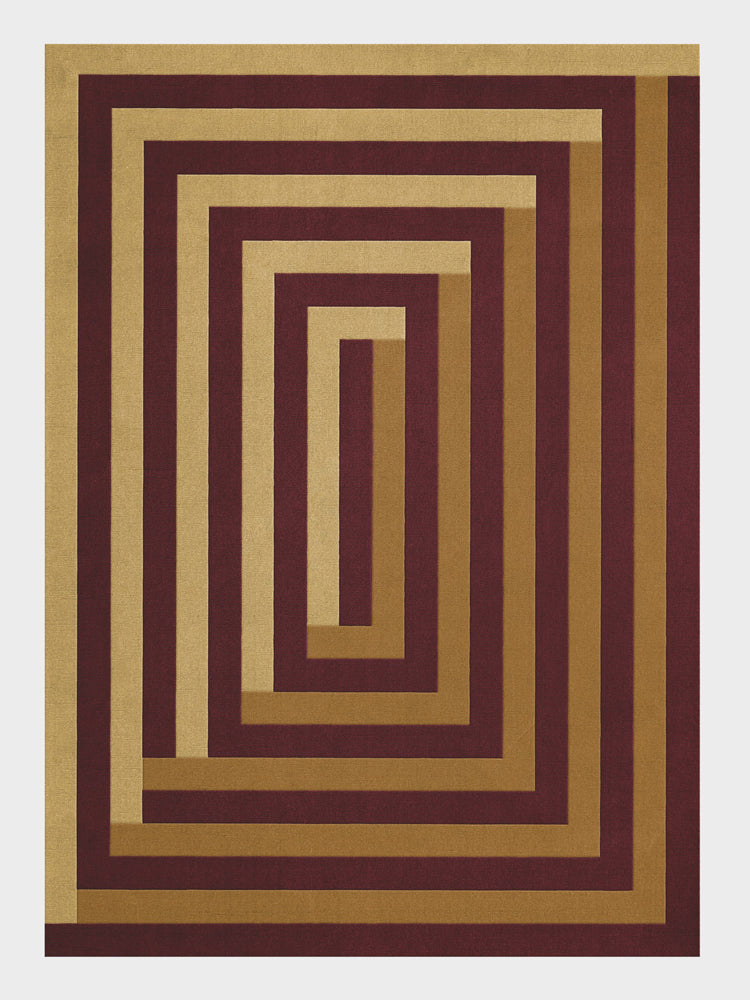 Teklan Labyrinth Mulberry Sand Rug