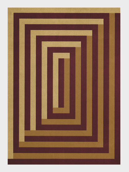 Teklan Labyrinth Mulberry Sand Rug