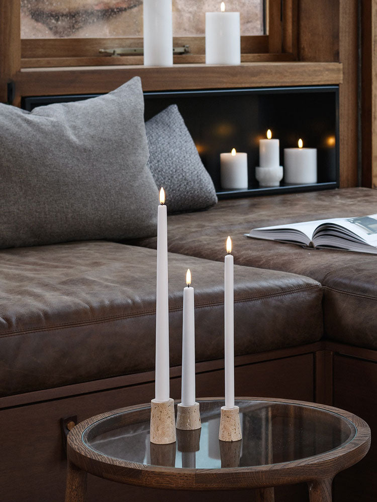 Travertine Candleholder | Uyuni | Catalog Interiors